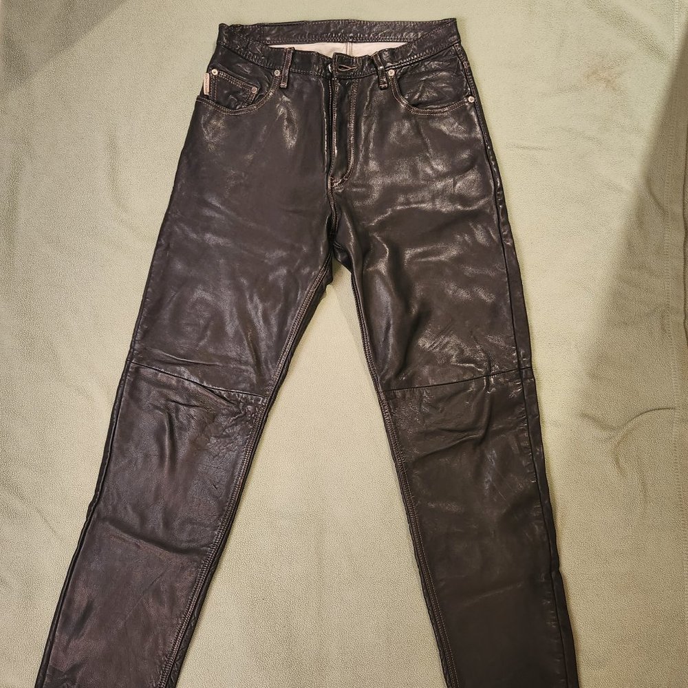 Skott's Wash 2 Wear Machine Washable Black Leather Pants